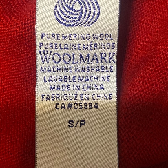 Tabi Merino Wool Retro Preppy Argyle coat of arms button up cardigan. Sz S - Picture 14 of 16